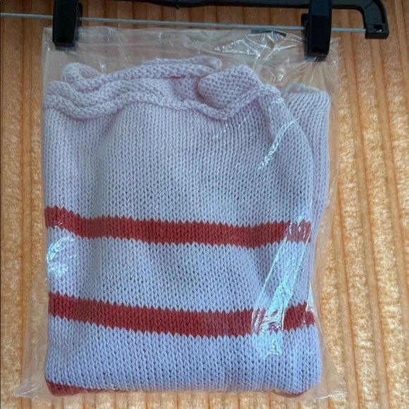 Wooden Ships Pink and Orange V-Neck Sweater - Picture 4 of 4